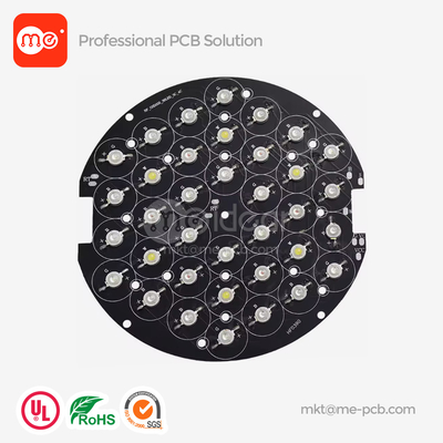 MCPCB Aluminum Based PCB  LED Lighting PCB black soldermask Round pcb Circuit board